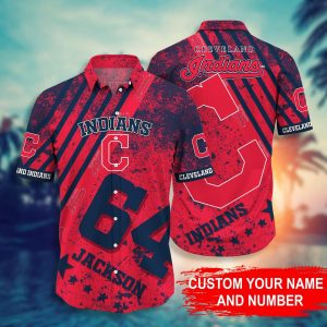 Custom Your Name Cleveland Guardians Hawaii Shirt Yw84