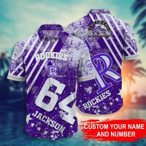 Custom Your Name Colorado Rockies Hawaii Shirt Am37