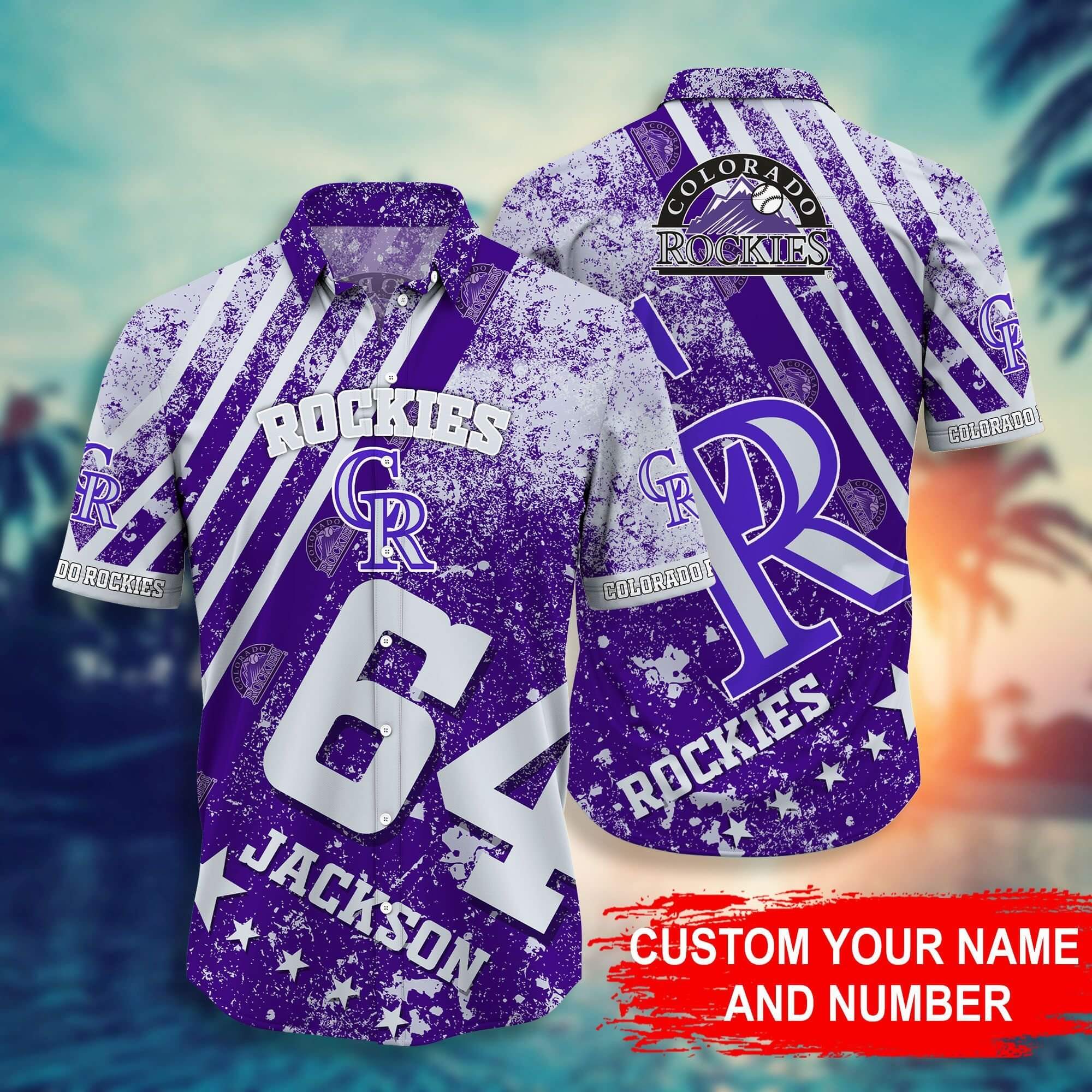 Custom Your Name Colorado Rockies Hawaii Shirt Am37