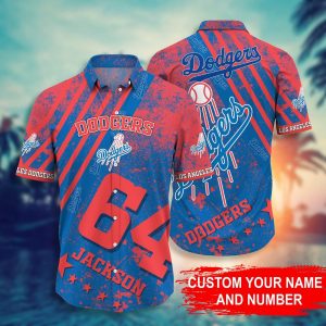 Custom Your Name Los Angeles Dodgers Hawaii Shirt Au36