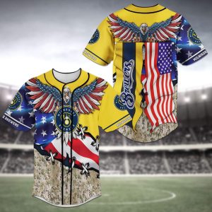 Milwaukee Brewers Baseball Jersey Kf29