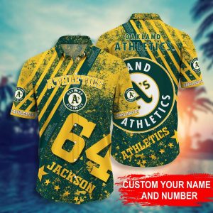Custom Your Name Oakland Athletics Hawaii Shirt Oq73