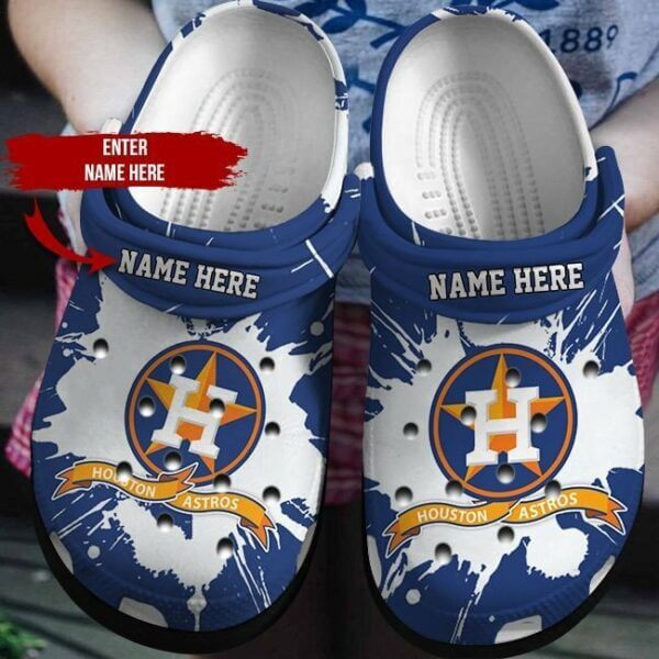 Custom Your Name Houston Astros Crocs Pg82