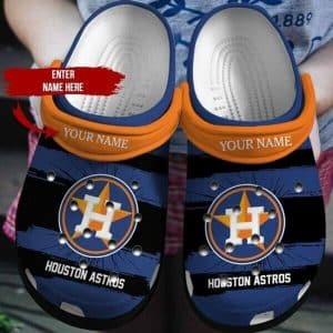 Custom Your Name Houston Astros Crocs Iq59