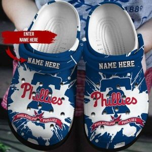 Custom Your Name Philadelphia Phillies Crocs Oe92