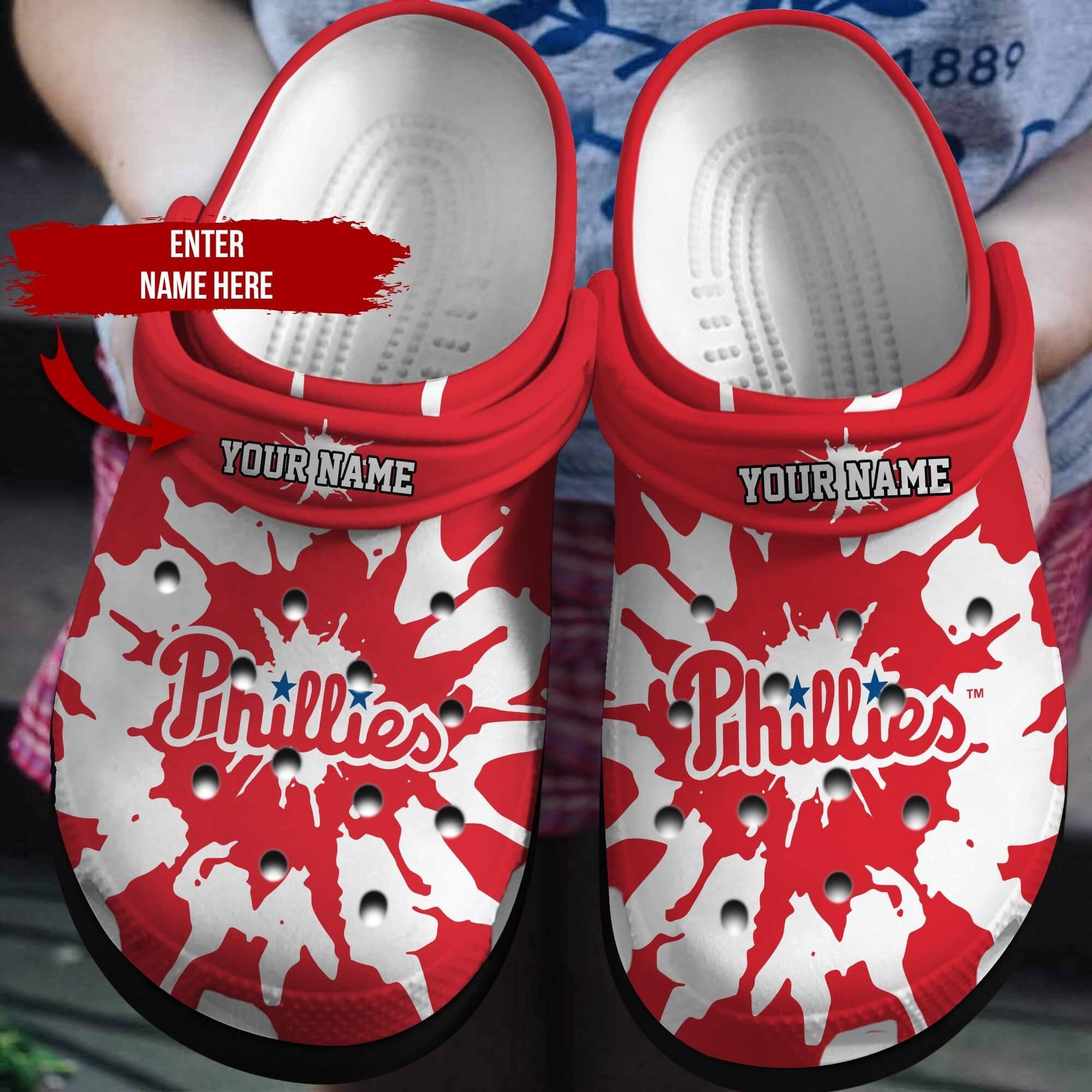 Custom Your Name Philadelphia Phillies Crocs Pg28