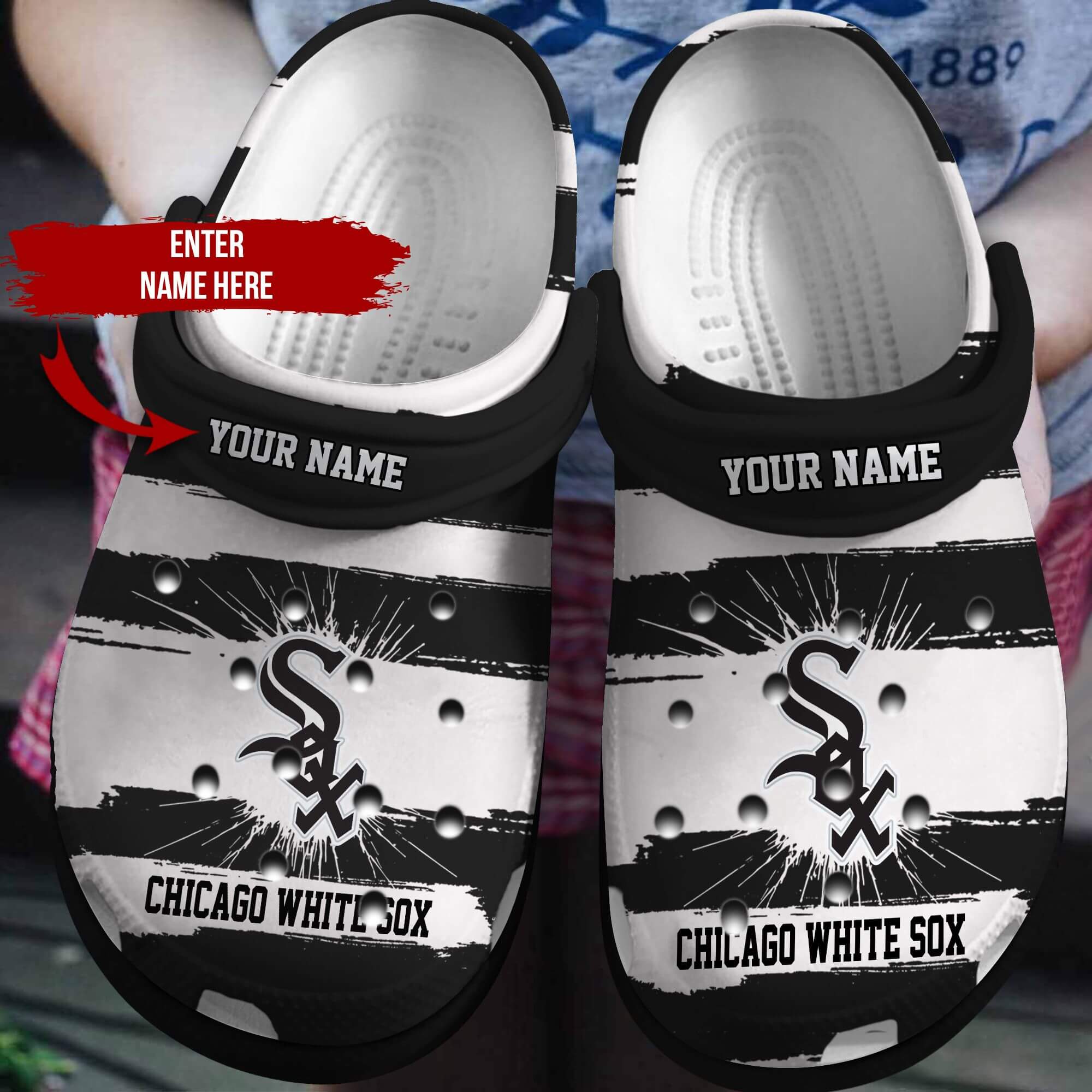 Custom Your Name Chicago White Sox Crocs Oq88