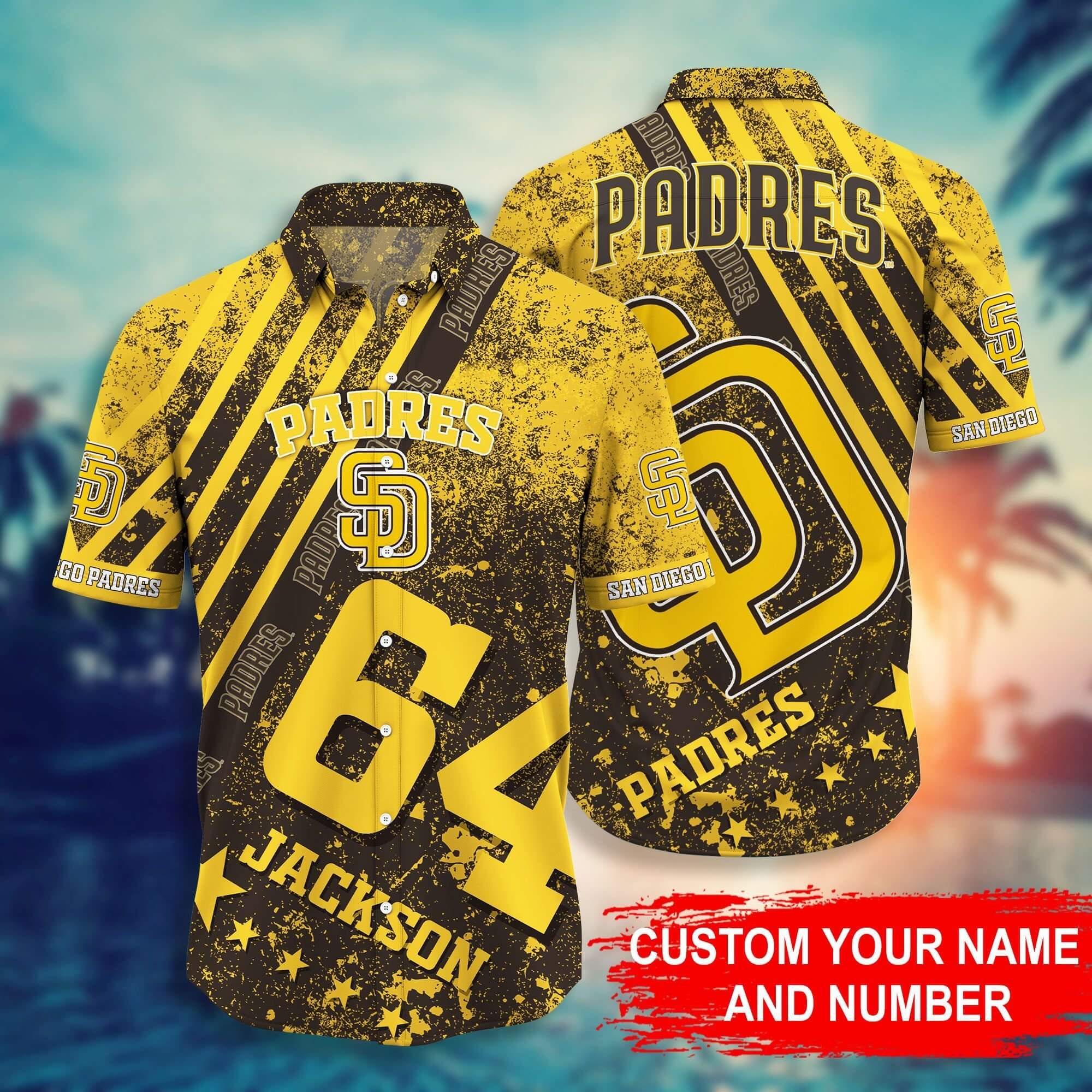 Custom Your Name San Diego Padres Hawaii Shirt Dn44