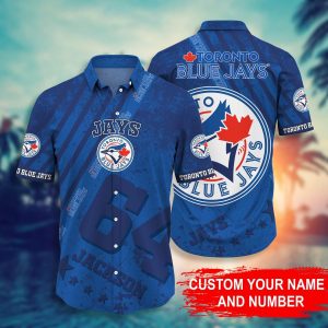 Custom Your Name Toronto Blue Jays Hawaii Shirt Yn73