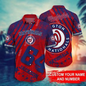 Custom Your Name Washington Nationals Hawaii Shirt Go32