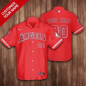 Custom Your Name Los Angeles Angels Hawaii Shirt FF39