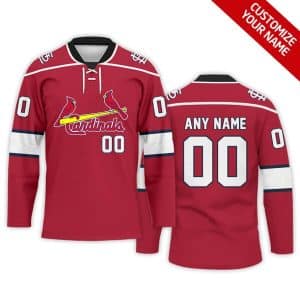 Custom Your Name St. Louis Cardinals Hockey Jersey SV28