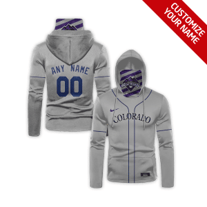 Custom Your Name Colorado Rockies Hoodie Mask YF23