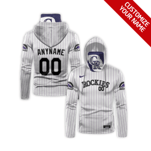 Custom Your Name Colorado Rockies Hoodie Mask YF30