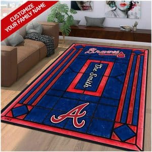 Custom Your Name Atlanta Braves Rug GS23