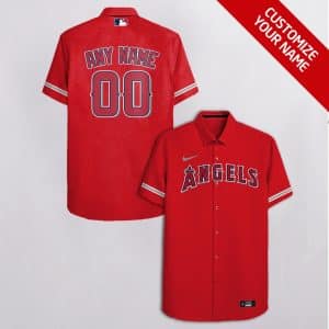 Custom Your Name Los Angeles Angels Hawaii Shirt GG44