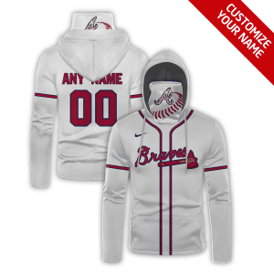 Custom Your Name Atlanta Braves Hoodie Mask OE73