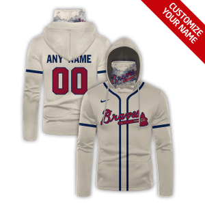 Custom Your Name Atlanta Braves Hoodie Mask YE38