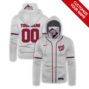 Custom Your Name Washington Nationals Hoodie Mask MS92