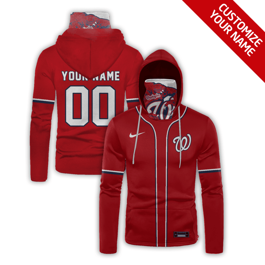 Custom Your Name Washington Nationals Hoodie Mask DF55