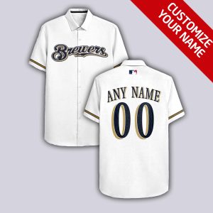 Custom Your Name Milwaukee Brewers Hawaii Shirt FG44
