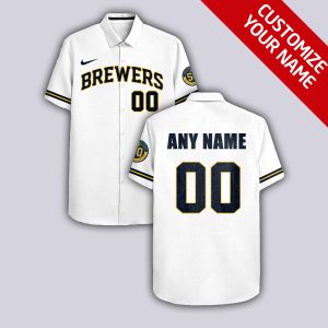 Custom Your Name Milwaukee Brewers Hawaii Shirt HD39