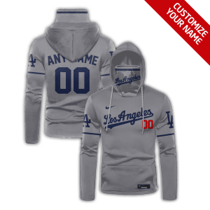 Custom Your Name Los Angeles Dodgers Hoodie Mask JD39