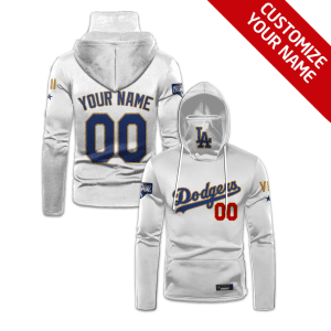 Custom Your Name Los Angeles Dodgers Hoodie Mask WI37