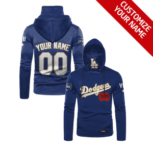 Custom Your Name Los Angeles Dodgers Hoodie Mask JR38