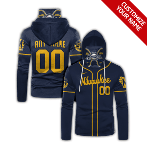 Custom Your Name Milwaukee Brewers Hoodie Mask SG38