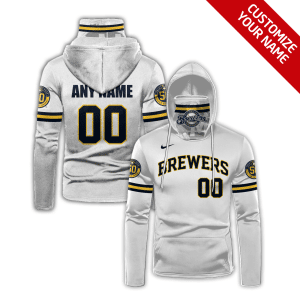 Custom Your Name Milwaukee Brewers Hoodie Mask CK38