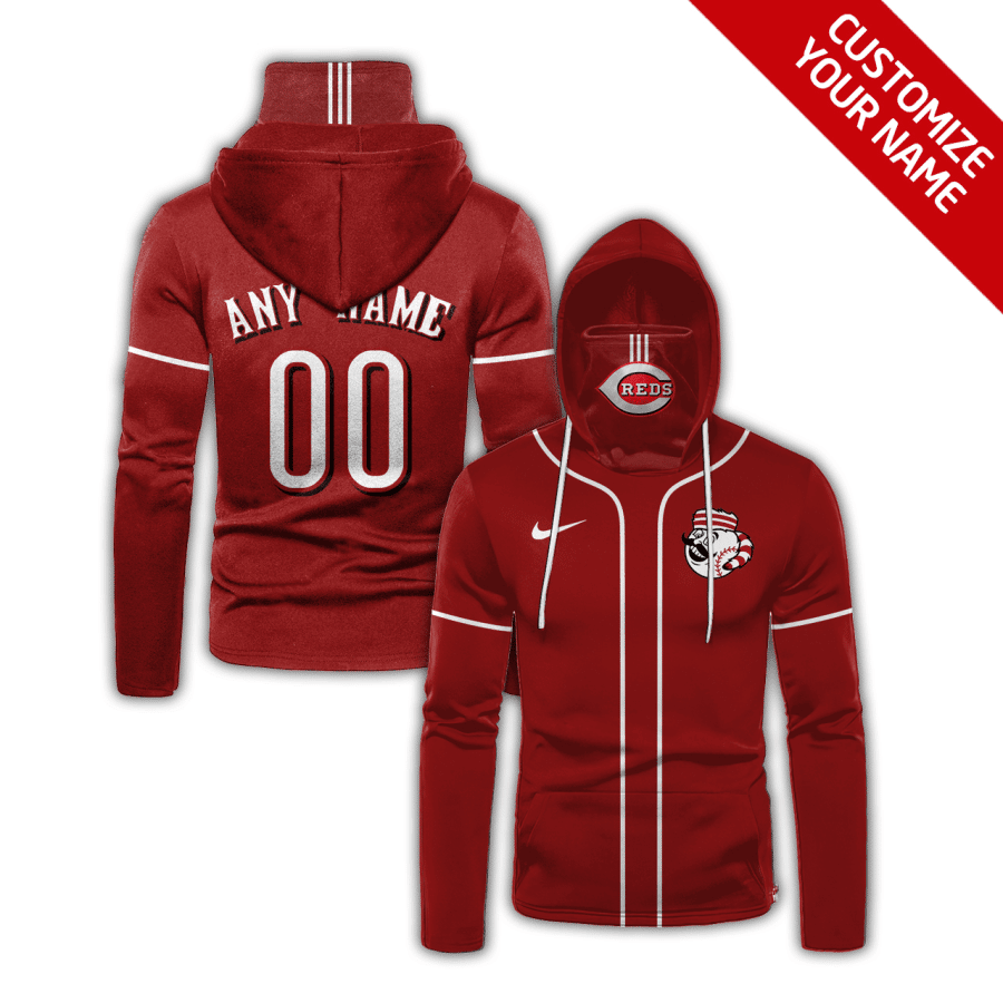 Custom Your Name Cincinnati Reds Hoodie Mask GS39