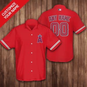 Custom Your Name Los Angeles Angels Hawaii Shirt JK30
