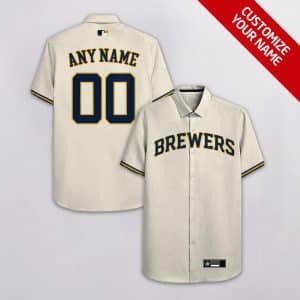 Custom Your Name Milwaukee Brewers Hawaii Shirt HJ28