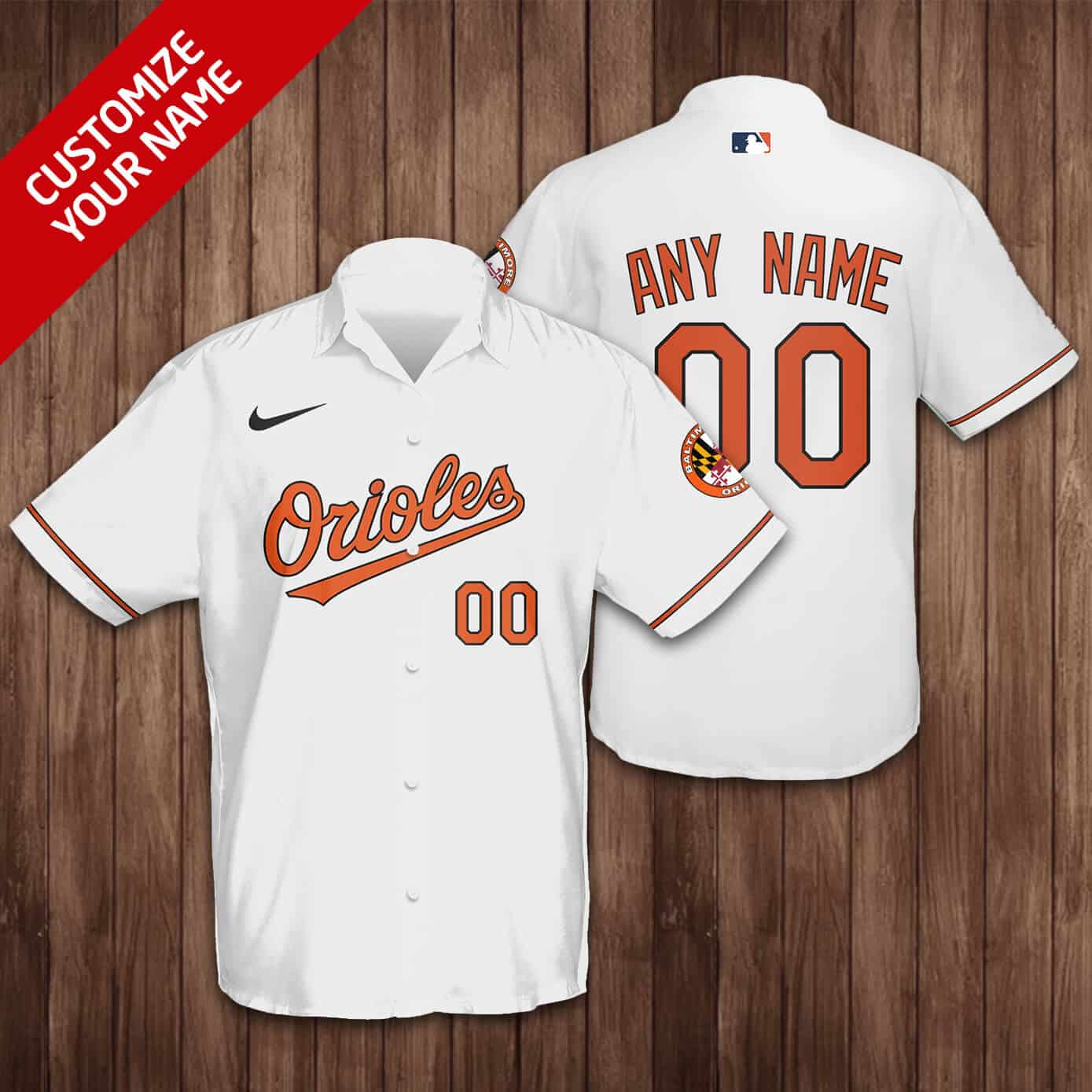 Custom Your Name Baltimore Orioles Hawaii Shirt PI90