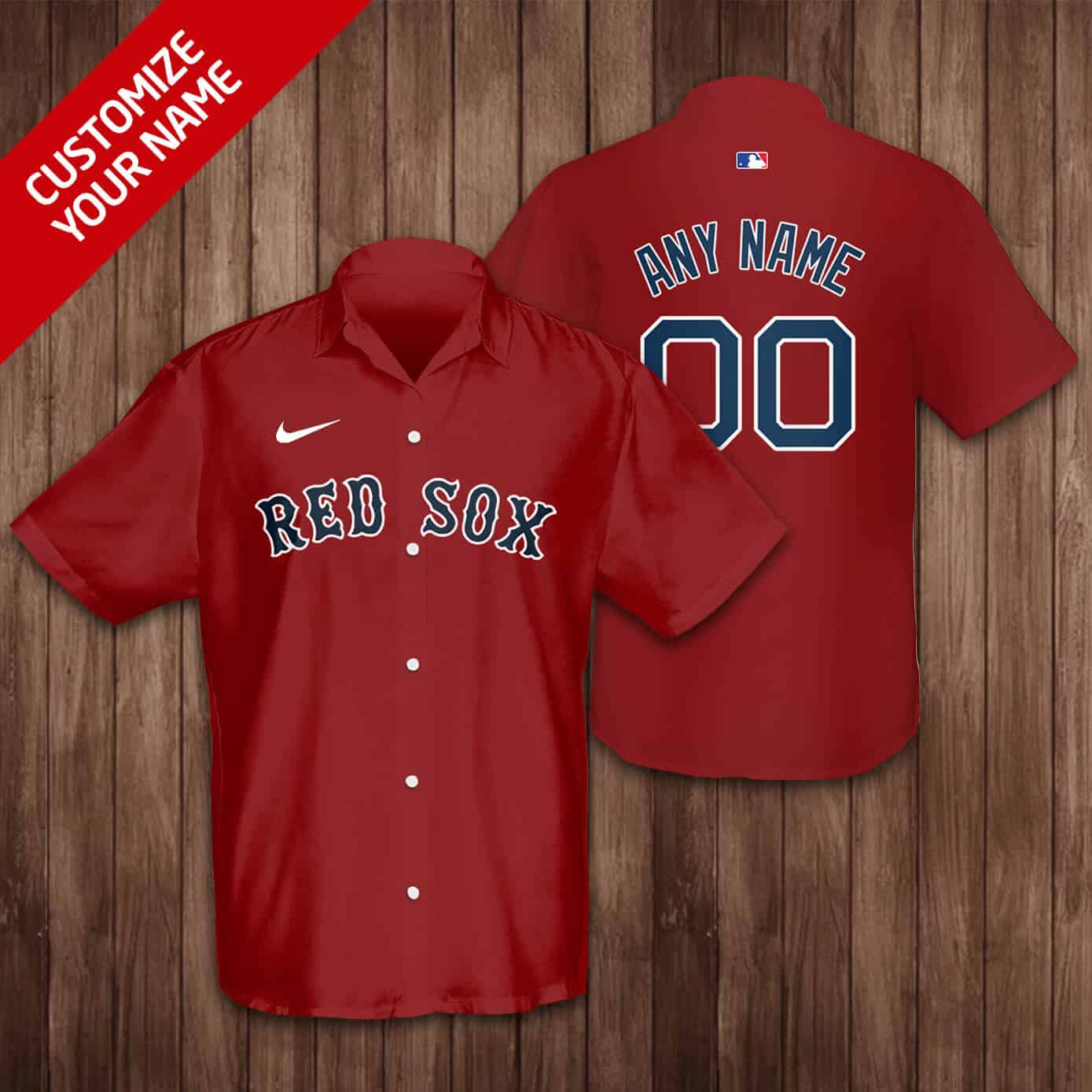 Custom Your Name Boston Red Sox Hawaii Shirt KS83