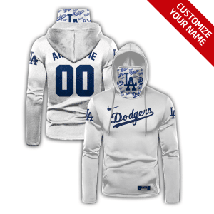 Custom Your Name Los Angeles Dodgers Hoodie Mask KY47
