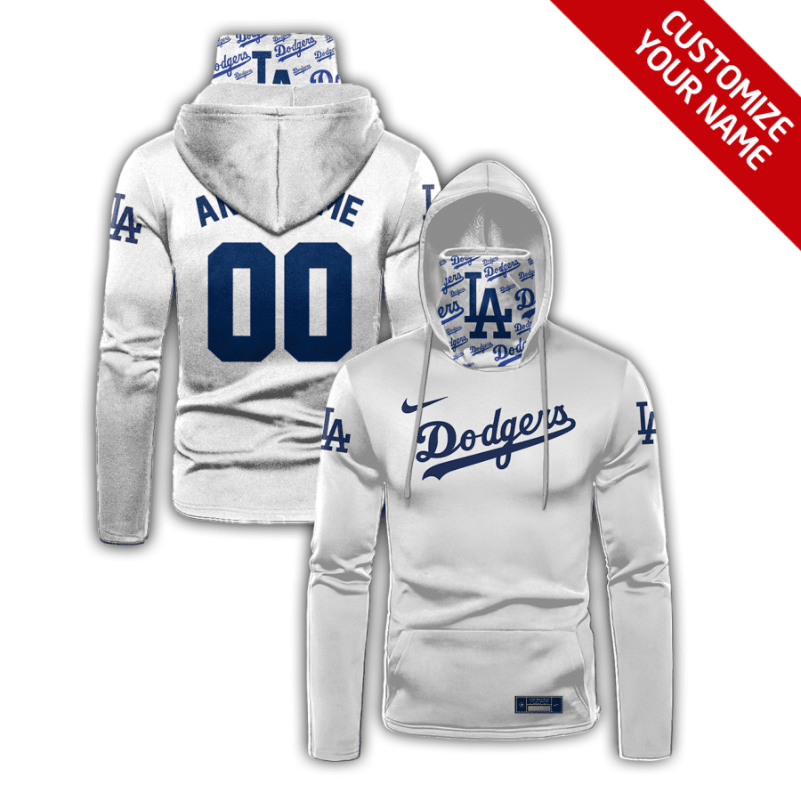Custom Your Name Los Angeles Dodgers Hoodie Mask KY47