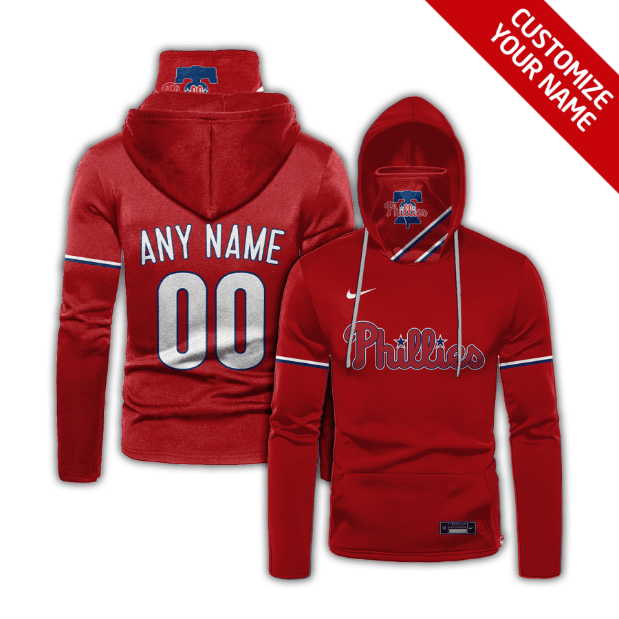 Custom Your Name Philadelphia Phillies Hoodie Mask TB48