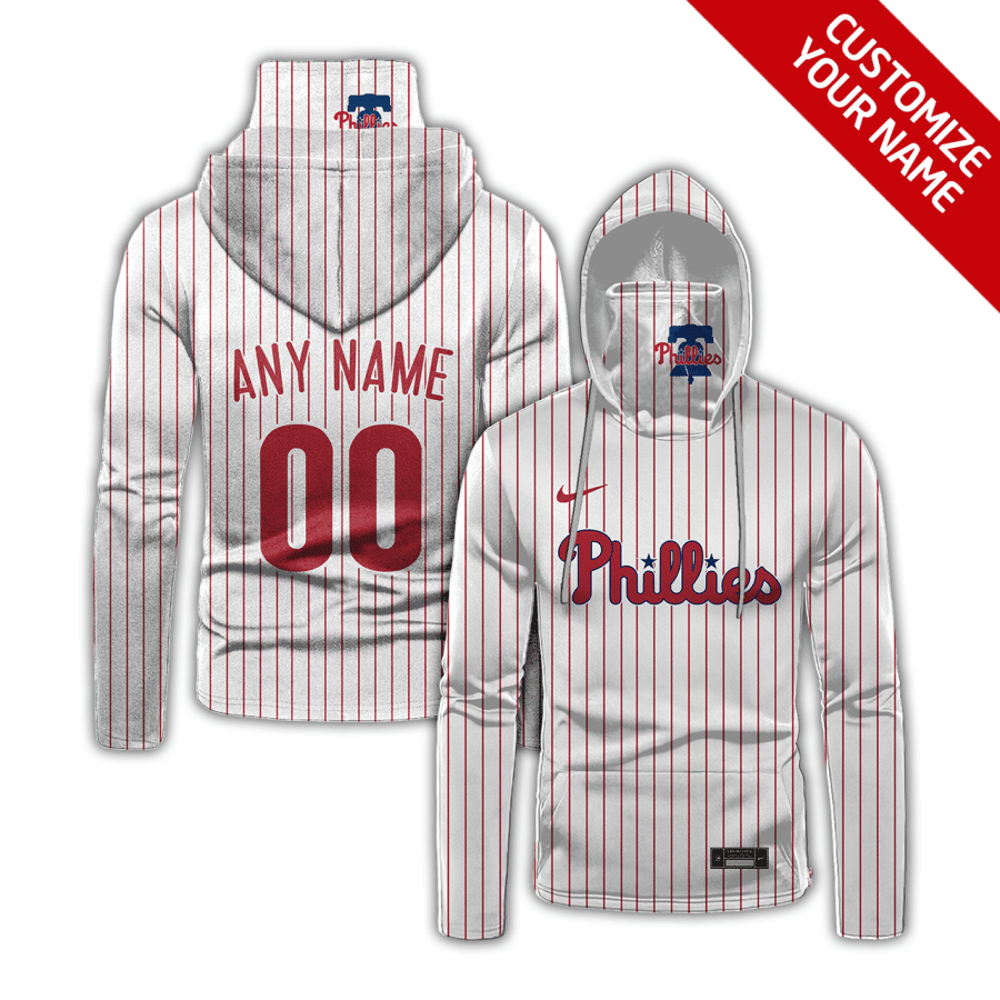 Custom Your Name Philadelphia Phillies Hoodie Mask YL31