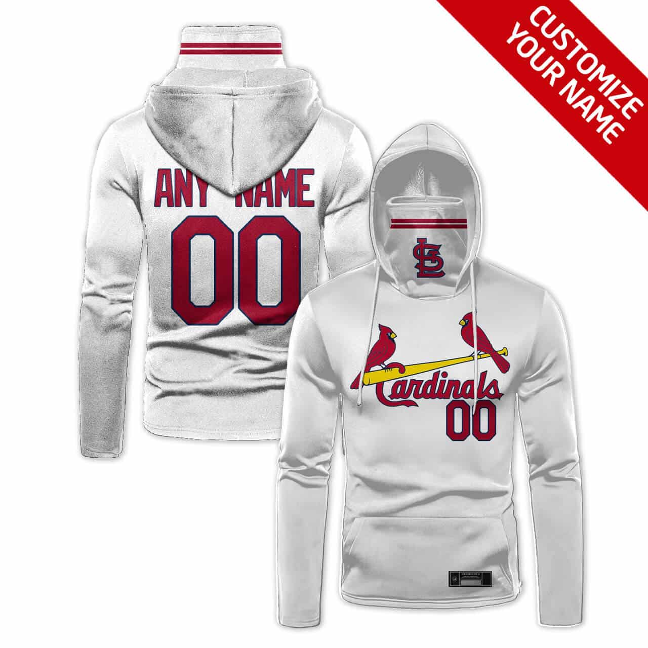Custom Your Name St. Louis Cardinals Hoodie Mask GS33