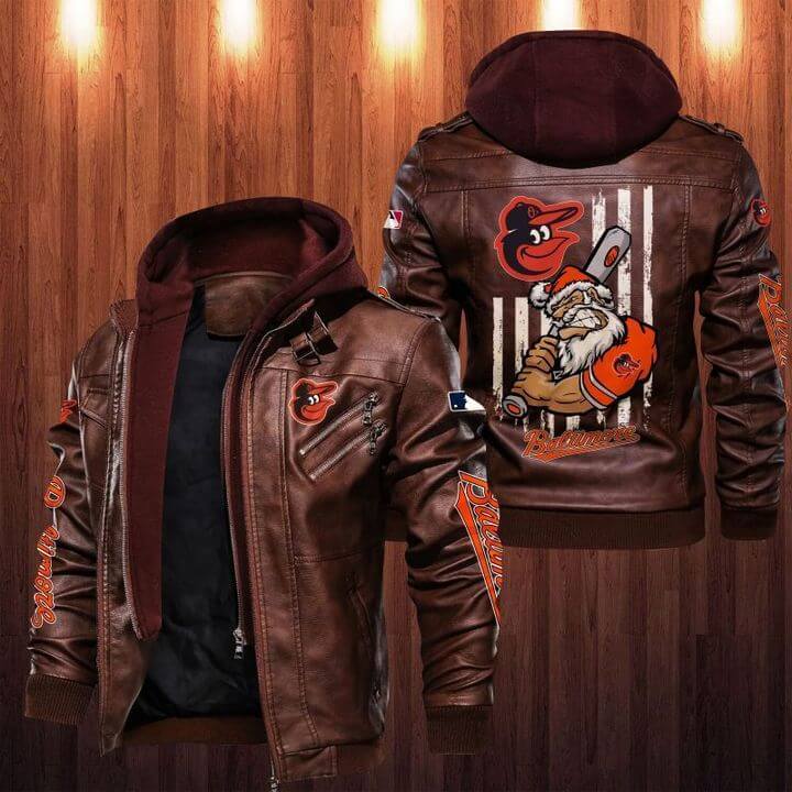 Baltimore Orioles Leather Jacket WK39 - Image 2