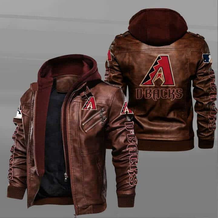 Arizona Diamondbacks Leather Jacket IU39 - Image 2