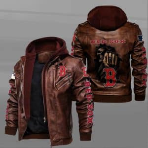 Boston Red Sox Leather Jacket YK22