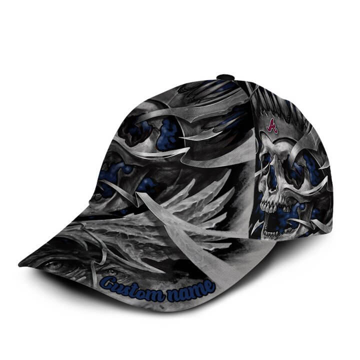 Custom Your Name Atlanta Braves Cap AK38 - Image 2