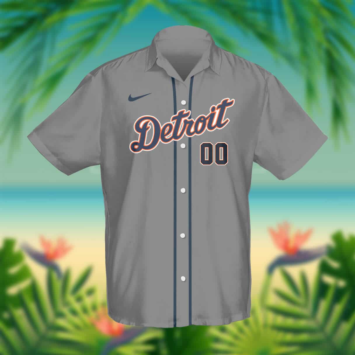 Custom Your Name Detroit Tigers Hawaii Shirt GS33 - Image 2