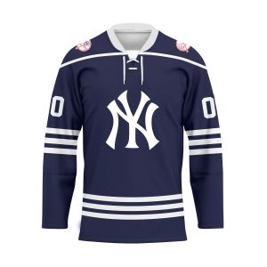 Custom Your Name New York Yankees Hockey Jersey AN88
