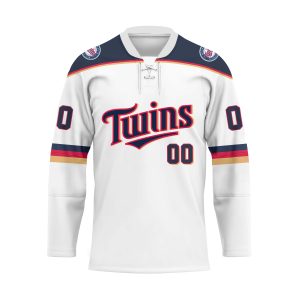 Custom Your Name Minnesota Twins Hockey Jersey YJ32