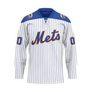 Custom Your Name New York Mets Hockey Jersey ND78
