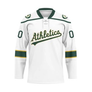 Custom Your Name Oakland Athletics Hockey Jersey FU54